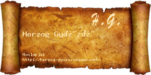 Herzog Győző névjegykártya